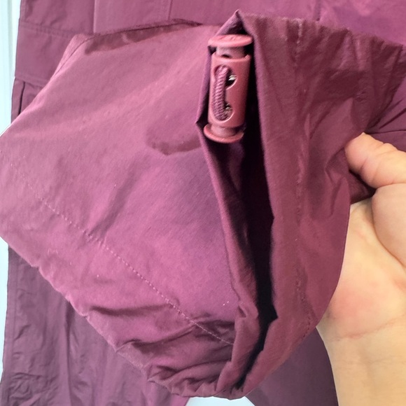 PINK Victoria's Secret Satin Parachute Cargo Pants Burgundy - Picture 12 of 15